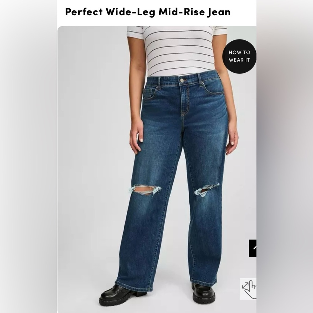 Torrid Wide Leg Jeans - 28 inseam